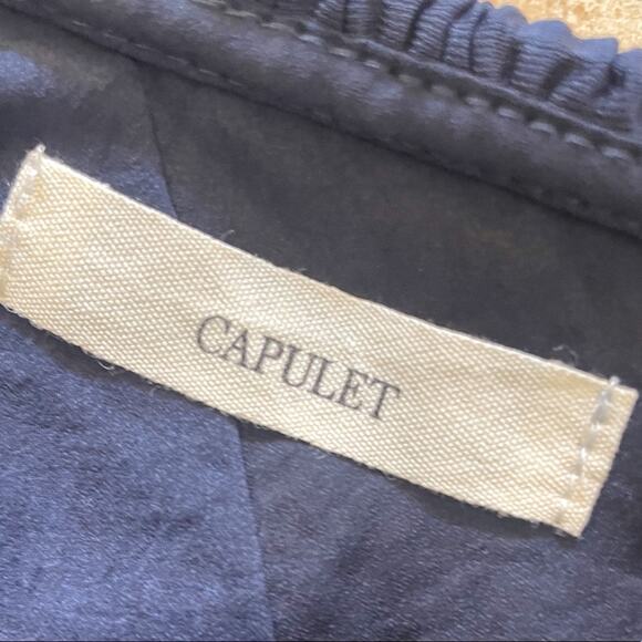 NEW Revolve Capulet Vanessa Navy Ruffle One Shoulder Top, Small, MSRP $158 - Picture 13 of 13